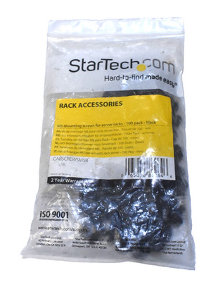 StarTech Rack Accessories M5 Mounting Screws For Server Racks 100 Pack Black