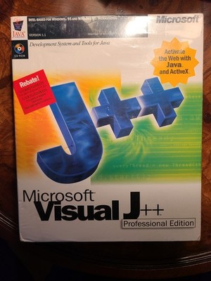 FACTORY SEALED Microsoft Visual J++ Professional Edition 1998 for Windows 95 NT