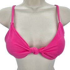 Andie Swim Womans size S The Santorini Bikini Top in Rou/Pink Twist Front New