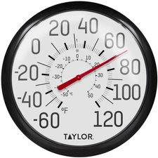 Taylor Big and Bold Wall Thermometer, Indoor Outdoor Thermometer, Wireless Therm