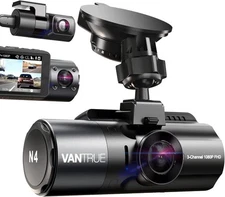 Vantrue N4 Dash Cam 3 Channel 1440P Front & 1080P Inside & 1080P Rear Dash Cam