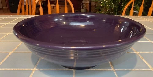 Fiesta Ware Retired Plum Pedestal Serving Bowl 9-3/4 Homer Laughlin Mulberry HLC