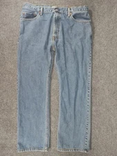 LEVI'S 505 Men's Size 38x30 Blue Regular Fit Straight Leg Classic Denim Jeans