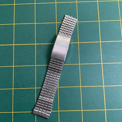 VINTAGE TECHNOS 18mm STAINLESS STEEL PARTIAL WATCH BRACELET / BAND 76