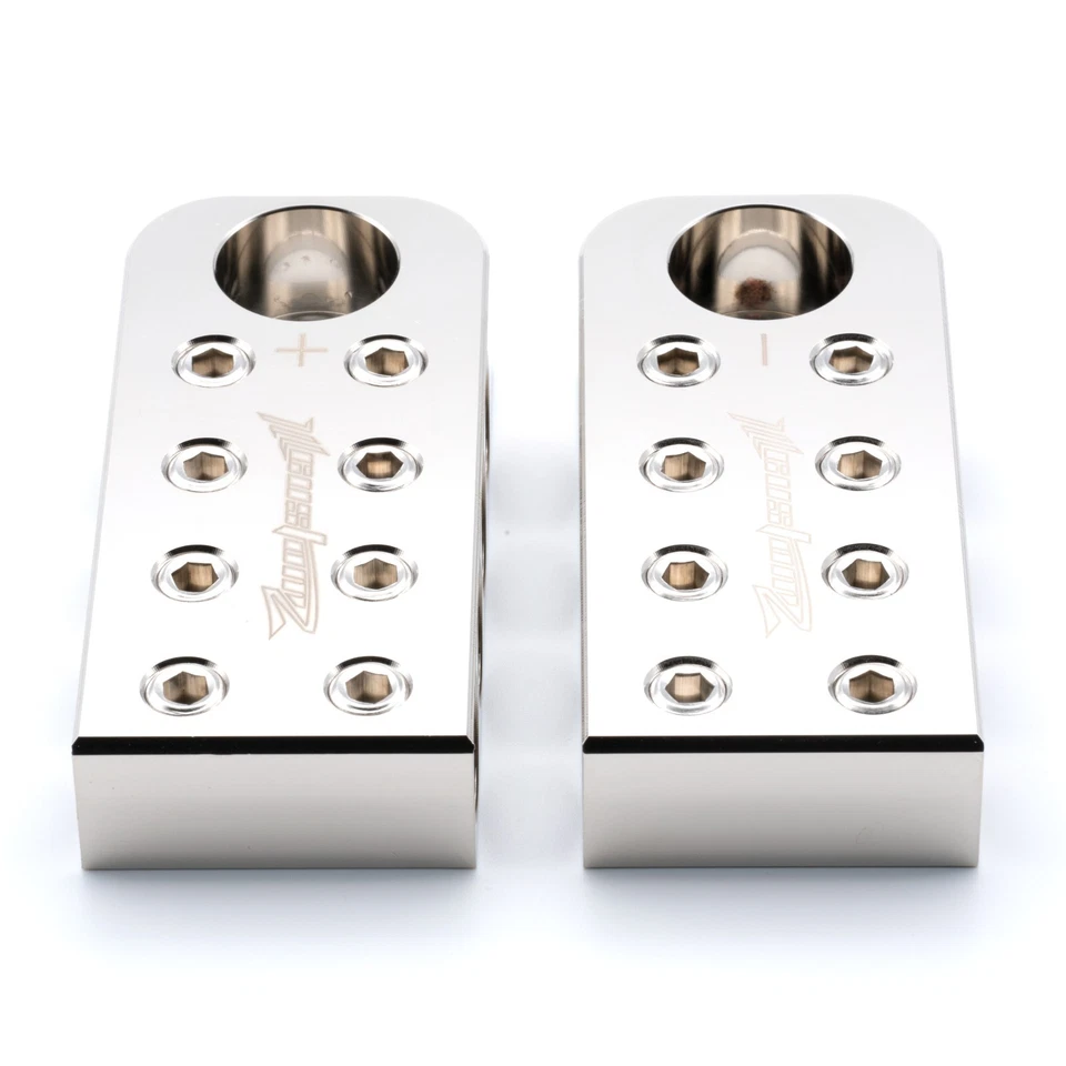 Pair ILL Customz Battery Terminals 0 Gauge 8 Input 1/0 AWG Bolt Down Ends - Image 3 of 3