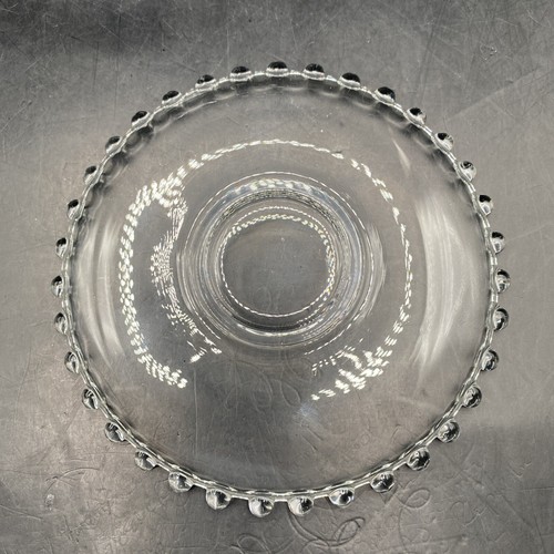 Imperial Glass Candlewick Set Tea Cup, Saucer, Sugar Bowl, Creamer & Tray Beaded - Picture 4 of 24