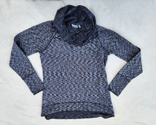 Athleta Sweater Womens L Cozy Karma Funnel Neck Sweatshirt Heather Gray Pullover