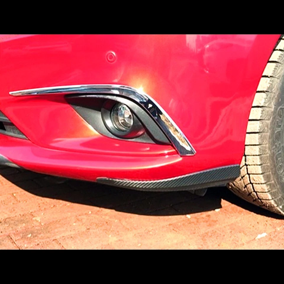 Protector de correa protectora universal de fibra de carbono para parachoques lateral de esquina de 4 piezas Foto 4 de 4