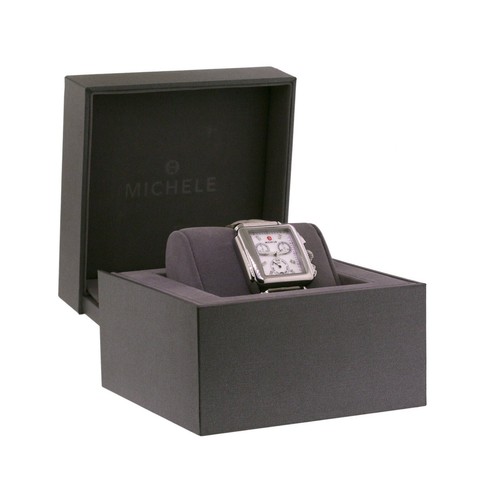 Michele Deco Chronograph Ladies Watch Steel Diamond MOP Dial MW06P00A0046 - Picture 8 of 8