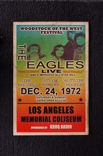 The Eagles 1972 tour poster Los Angeles Stevie Wonder--