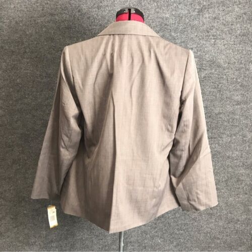 Evan Picone Blazer Women Plus Size 16W Grey Mist Long Sleeve Pockets Button NWT - Picture 2 of 10