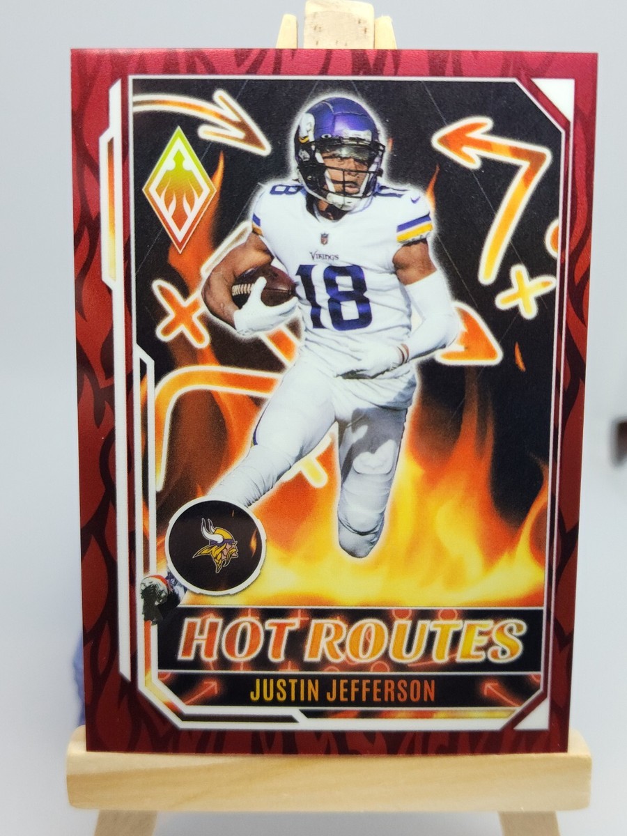 JUSTIN JEFFERSON 2022 PANINI PHOENIX FOOTBALL HOT ROUTES VIKINGS