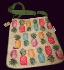 Paul Brent Sun 'N' Sand Crossbody Bag Happy Pineapples Green Handbag Beige Purse