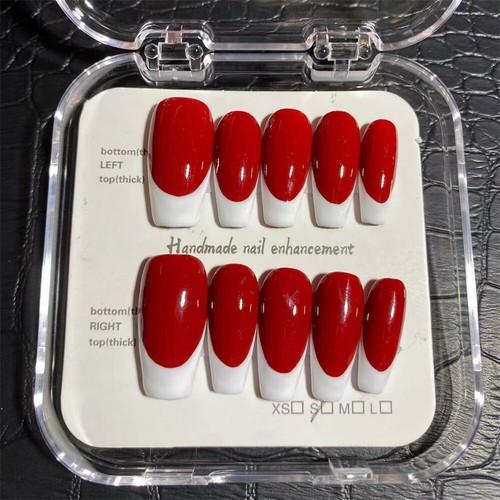 10pcs Handmade Press on Nail Ice Blue Ocean Star Ice-transparent Texture False Nail for Women&Girl Short Oval Wearable Nail