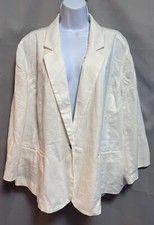 Cato Women's White 3/4 Sleeve Blazer/Jacket-SZ 26/28W New