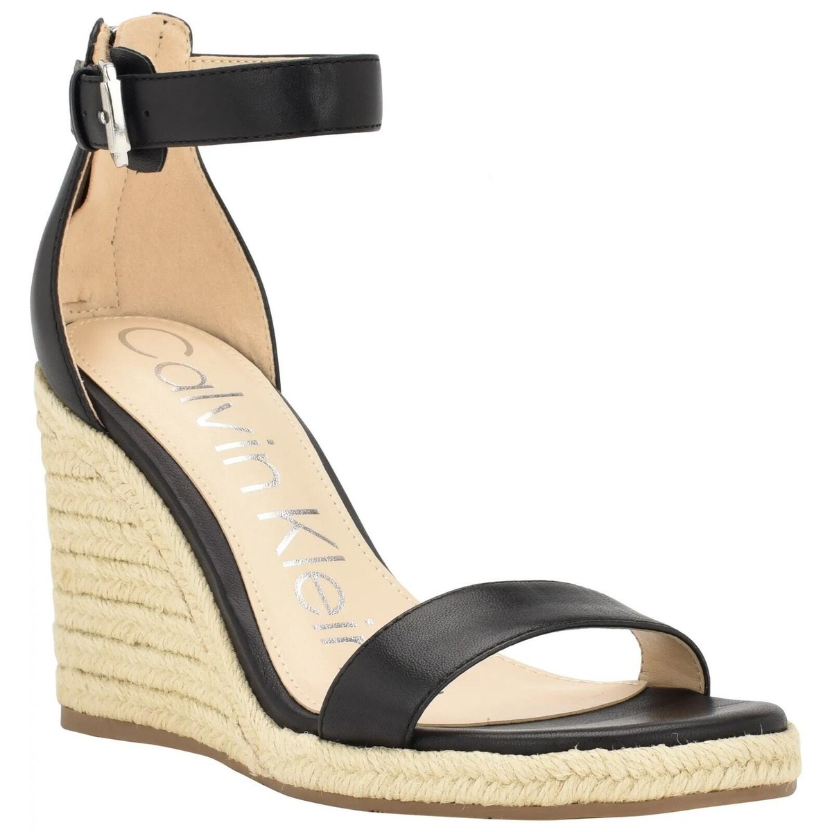 Calvin Klein Women Ankle Strap Espadrille Sandals Noshela Size US