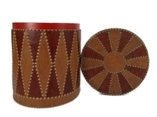 Retro Patchwork Footstool Stool Pouf Cut and Sew Ottoman Seat Vintage Funky Orga