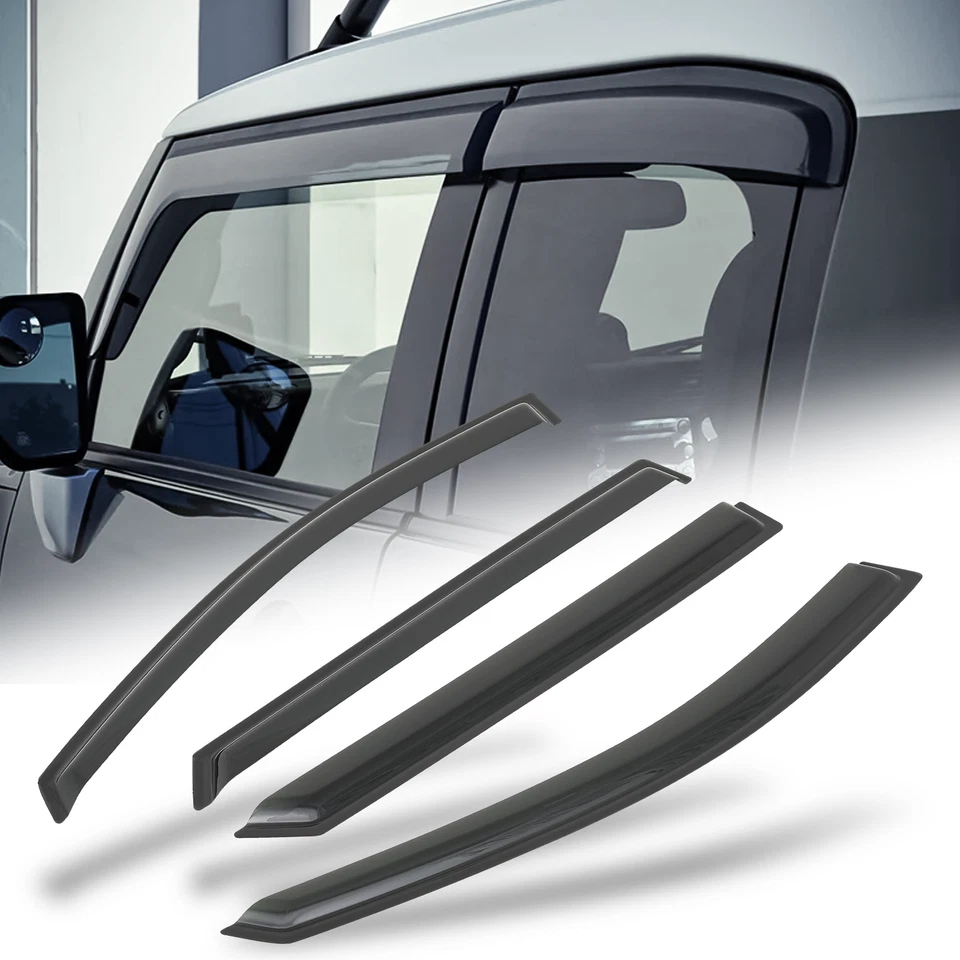 Smoke Window Visor Shade Vent Sun Wind Rain Deflector Guard fit 07-10 Kia Rondo - Imagem 2 de 4
