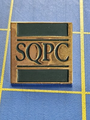 SQPC Gold Tone Metal Lapel Pin .75''x.75'' IT Ransomware Hacker Software Program