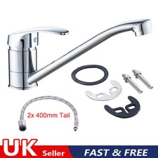 Caravan Mixer Tap Chrome Plated Long Spout Motorhome Camper Van Boat Hot & Cold