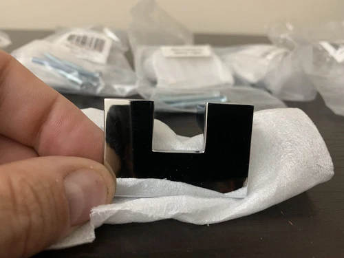 Lot Of 7 Atlas A845-CH Homewares Knob U Shape 1 1/4 Inch Chrome Handle Cabinet - Picture 2 of 6