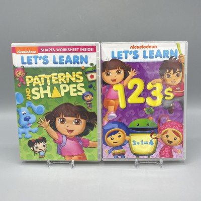 Lot of 2 DVD Nickelodeon Let's Learn: Patterns and Shapes & 123s