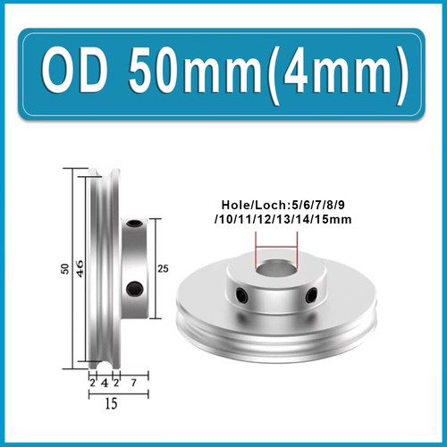 Alu PU Einzelner Rillenriemenscheibe Antriebs Riemenscheibe Ø20-80mm Loch 5-15mm - Bild 101 von 232