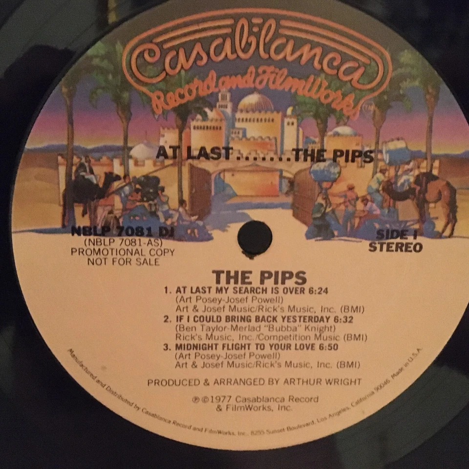 The Pips:   LP   At Last  ( PROMO ) Foto 4 de 4