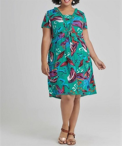 Green Floral Dress 