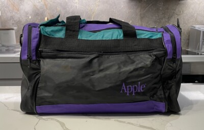 Vintage Apple, Macintosh Duffle Bag 1990s black, teal, purple
