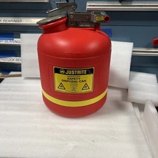 JUSTRITE 14765 Safety Disposal Can,5 Gal.,Red,Polyethylene *NEW*