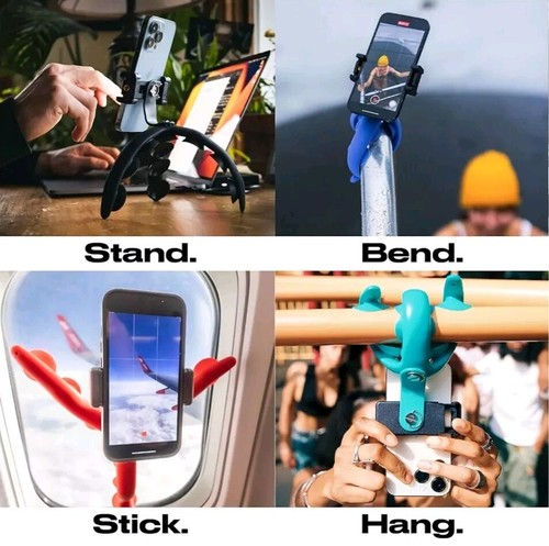 Tenikle Pro Flexible Tripod Bendable Suction Cup Camera Phone Mount Yellow - Picture 9 of 9