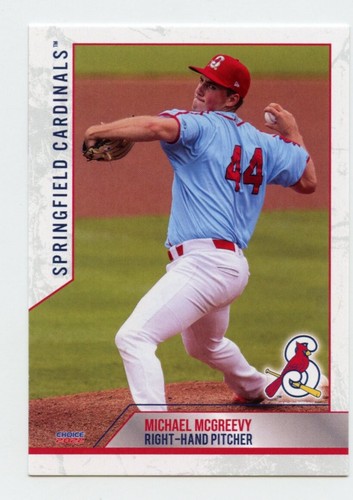 Carte recrue 2022 Choice Springfield Cardinals Michael McGreevy RC St Louis - Photo 1 sur 1