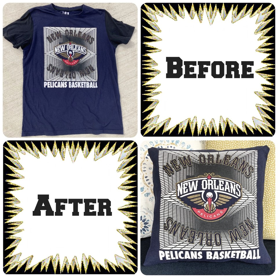 New Orleans Pelicans Basketball NBA Handmade 16X16 Tshirt THROW PILLOW