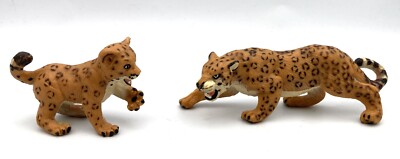 Safari Ltd LEOPARD & CUB 1996 Figures Baby Adult