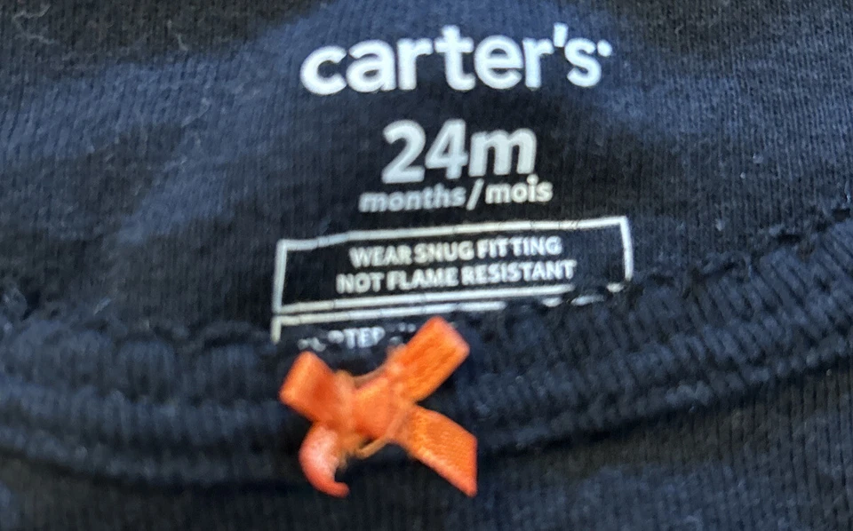 Camiseta Carter's Cat Face/Holiday Manga Larga Negra Talla 24 Meses Halloween Foto 3 de 4