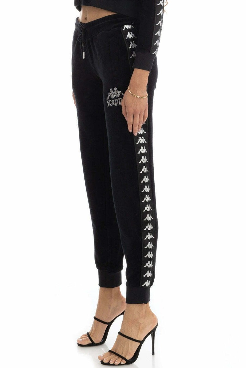 KAPPA Women's Velour Track Pants Joggers 222 Banda Shiner