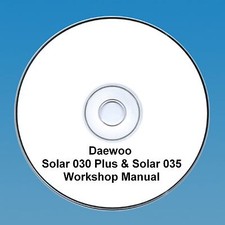 Daewoo / Yanmar Solar 030 Plus & Solar 035 Mini Digger Workshop Manual