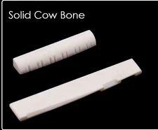 MusicianAtHeart BONE NUT and SADDLE Set made for Guild 12 String Acoustic Guitar