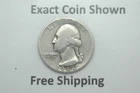 1944 D Washington 90% Silver Quarter Denver Mint Mark Free Shipping