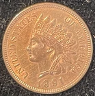 1891 Indian Head Cent Uncirculated 4 Crisp Diamonds