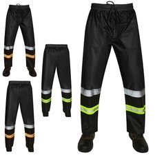 Hi Viz Trouser Safety Work  Vis Rain Over Waterproof Visibility Bottoms Trousers