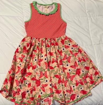 Matilda Jane Good to Go Butterflies EUC Dress Girls Camp MJC Size 12