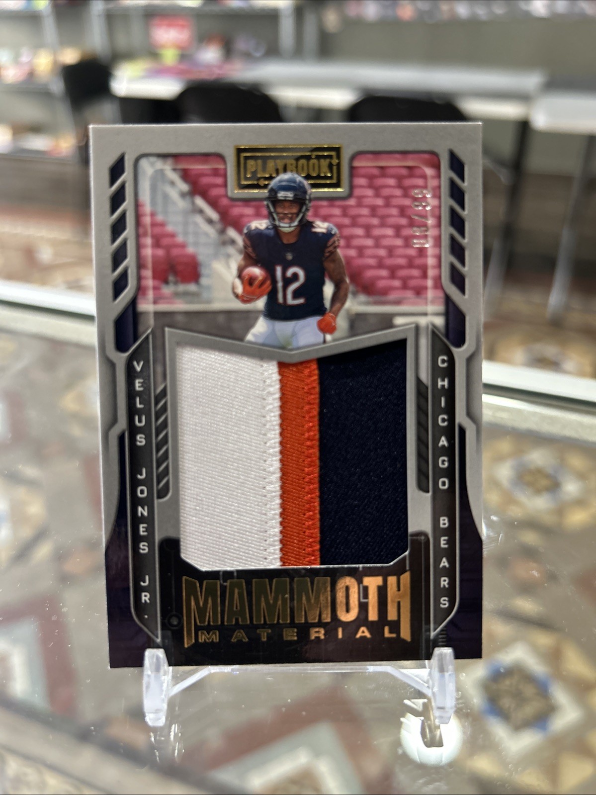 Velus Jones Jr. Panini Playbook Mammoth Material #MM35 Base