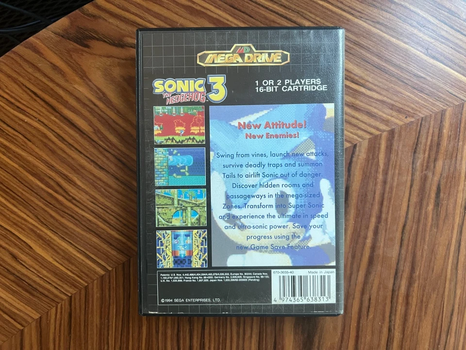 Sonic The Hedgehog 3 - Sega Mega Drive - NTSC-J - Asian Release (NTSC Version) - Image 2 of 4