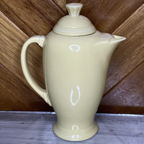 Contemporary 1986 FIESTA Yellow COFFEE SERVER POT WITH LID discontinued pitcher