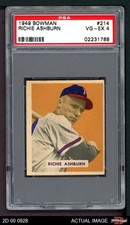 1949 Bowman #214 Richie Ashburn Phillies RC HOF PSA 4 - VG/EX