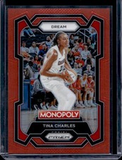 2024 Panini Prizm Monopoly WNBA - Tina Charles #71 Icons Red 