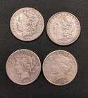 Lot Of 4 Silver Coins 2 Morgan 2 Peace 1890-1923, 3.08 Ounce Silver Total