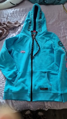 M. Conte Damen Ziphoodie, türkis, Größe L